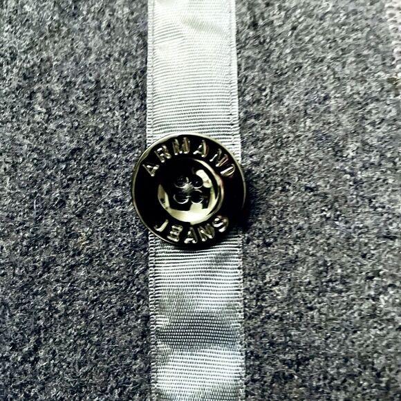 Armani Jeans Peacoat Men’s Small Navy Blue Wool 30th Anniversary Tweed Jacket - Picture 11 of 16